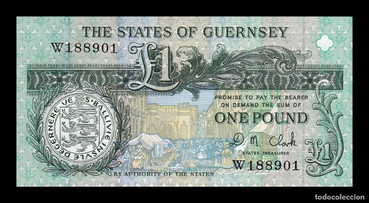 Billetes extranjeros: Guernsey 1 Libra 2008 Pick 52c Sc Unc - Foto 1