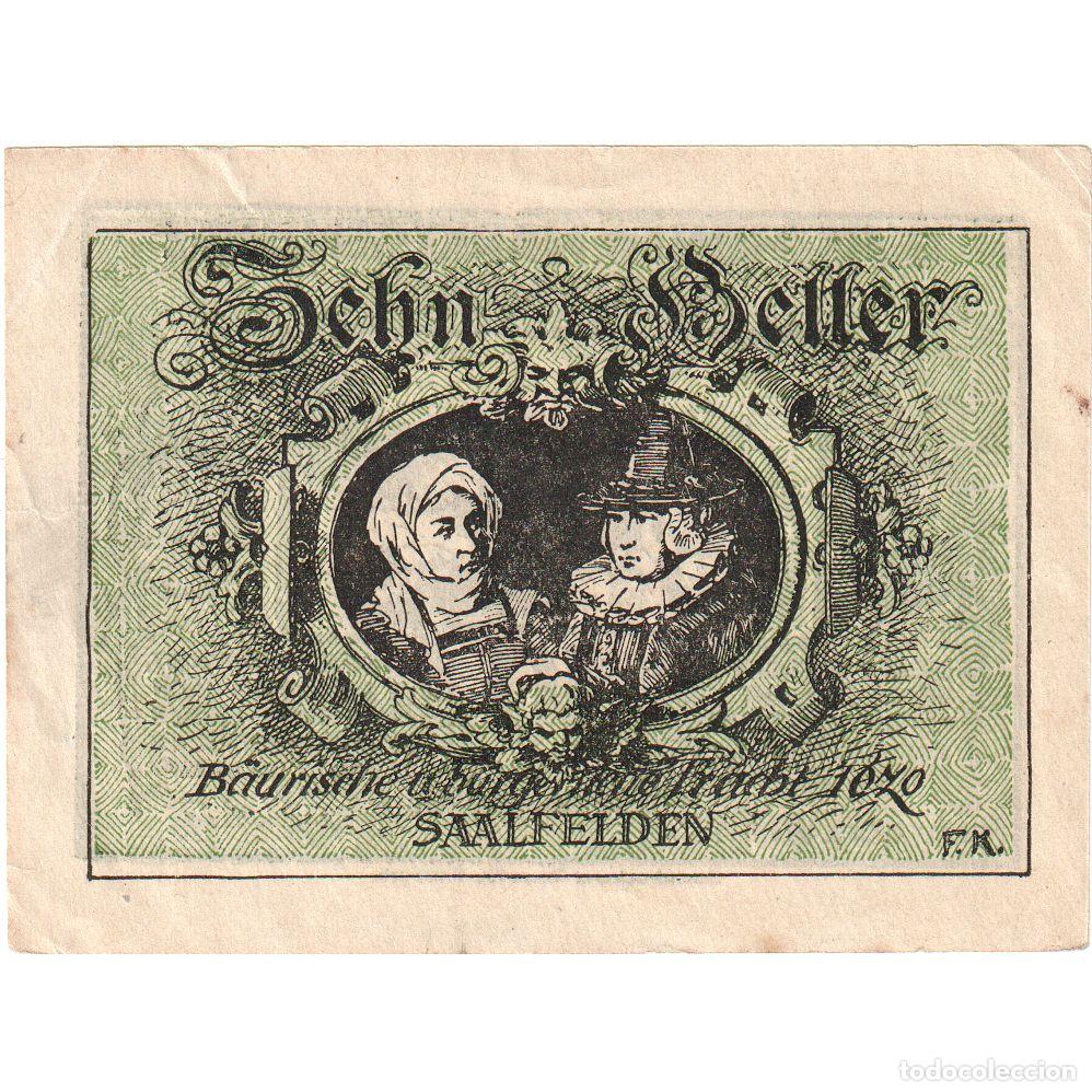 Billetes extranjeros: [#289647] Austria, Saalfelden, 10 Heller, MBC - Foto 2