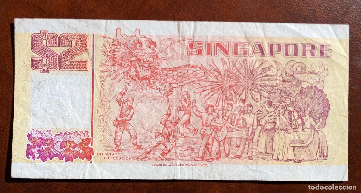 Billetes extranjeros: SINGAPUR - 2 DOLARES ( 1990 ) AJ570990 BC - Foto 2