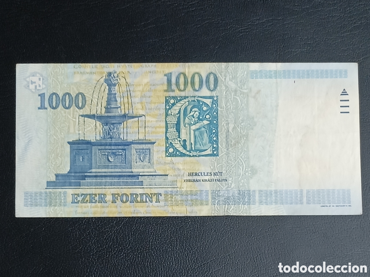 Billetes extranjeros: 1000 Forint, Hungr&iacute;a. (Milenio) - Foto 2