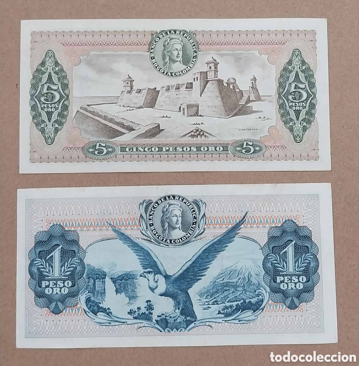 Billetes extranjeros: 2 billetes colombia original % sin circular - Foto 1