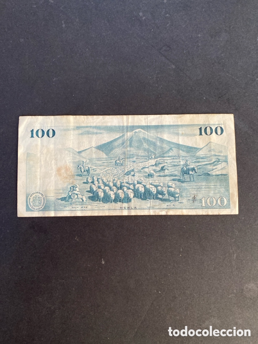 Billetes extranjeros: Billete de Islandia 100 kronur - Foto 2