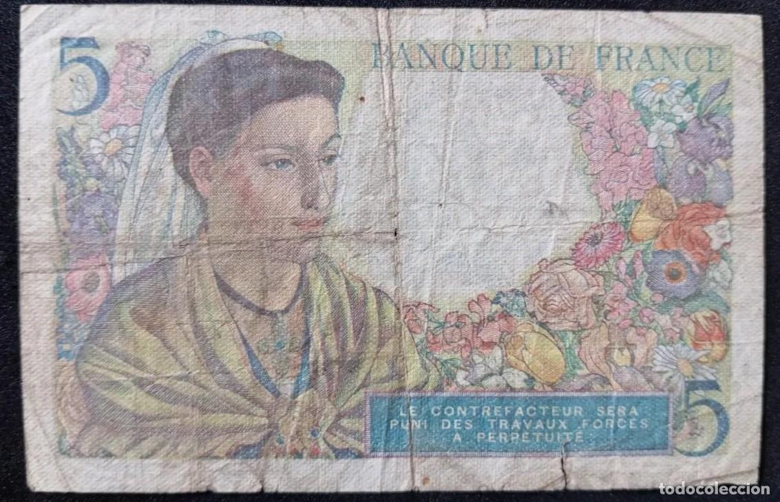 Billetes extranjeros: Francia 5 francos 1943 pick 98 (BC) - Foto 2