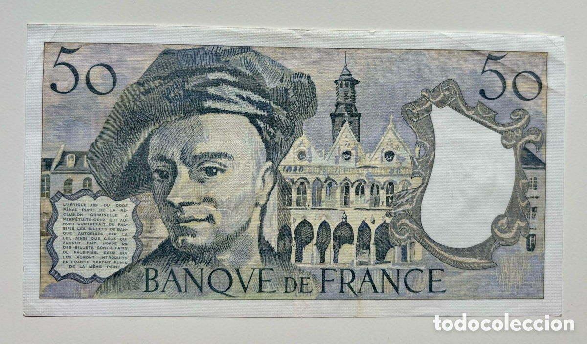 Billetes extranjeros: Billete FRANCIA 50 Francos 1981 - Foto 2