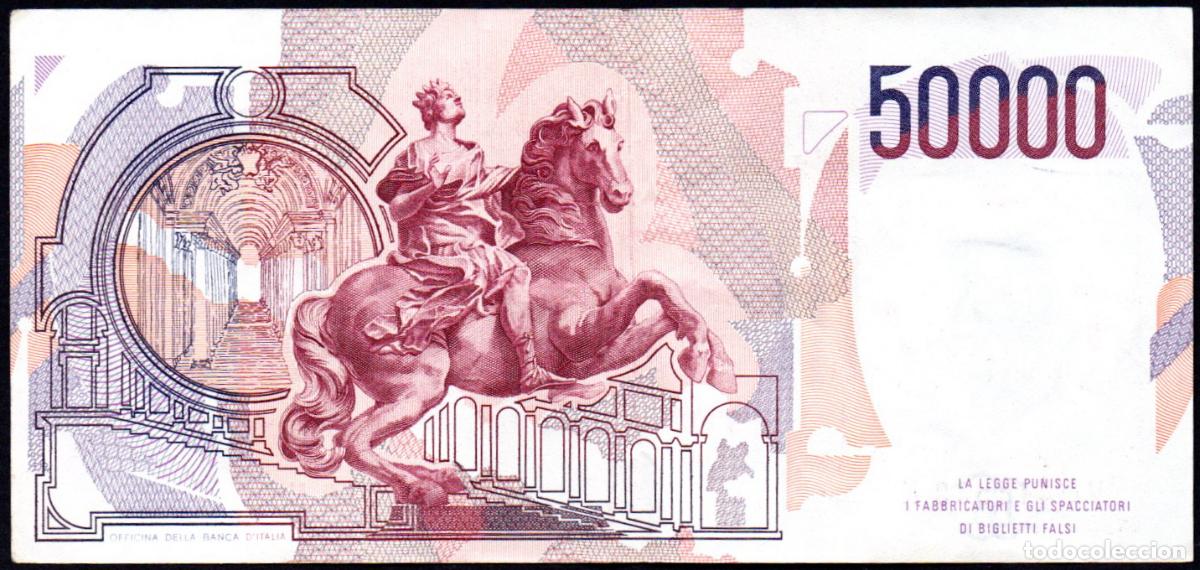 Billetes extranjeros: ITALIA - 50000 LIRAS 1984 - Foto 2