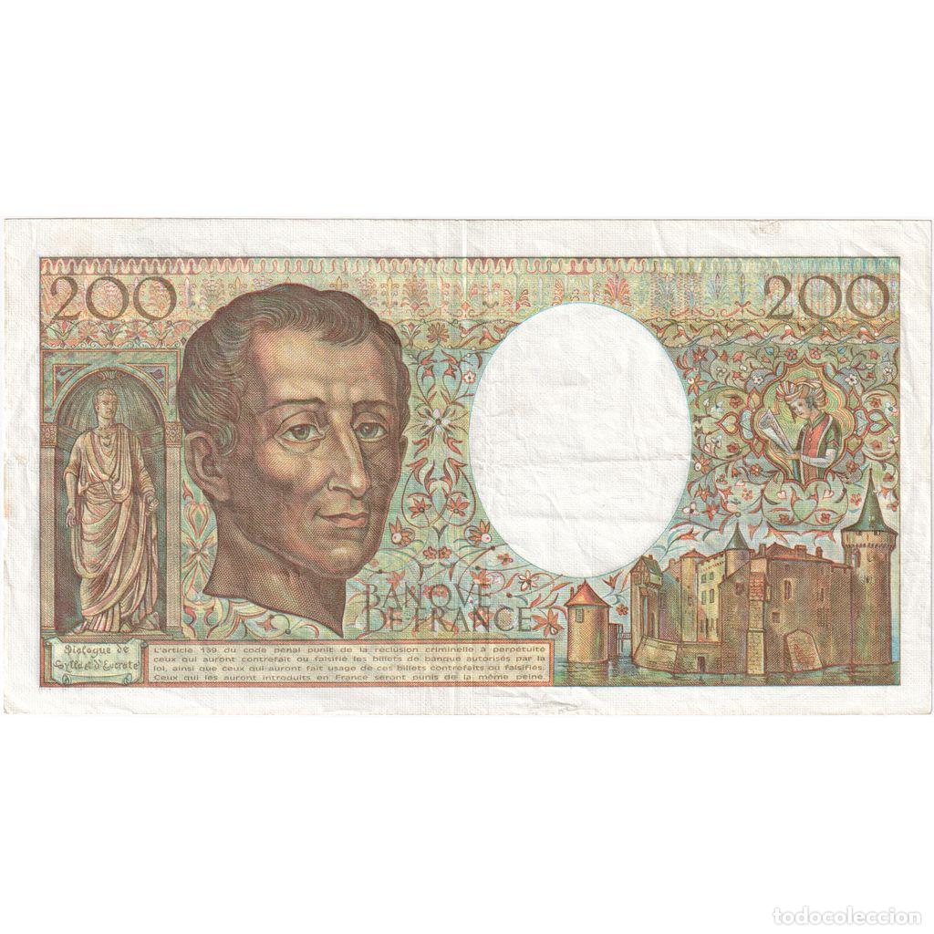 Billetes extranjeros: [#197134] Francia, 200 Francs, B.036, BC - Foto 2