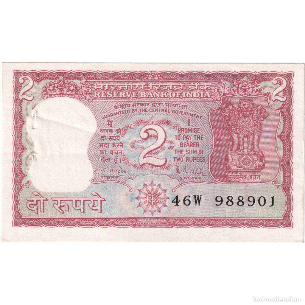 Billetes extranjeros: [#1231341] India, 2 Rupees, MBC+ - Foto 1
