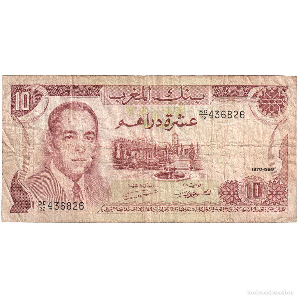Billetes extranjeros: [#1231356] Marruecos, 10 Dirhams, BC+ - Foto 1