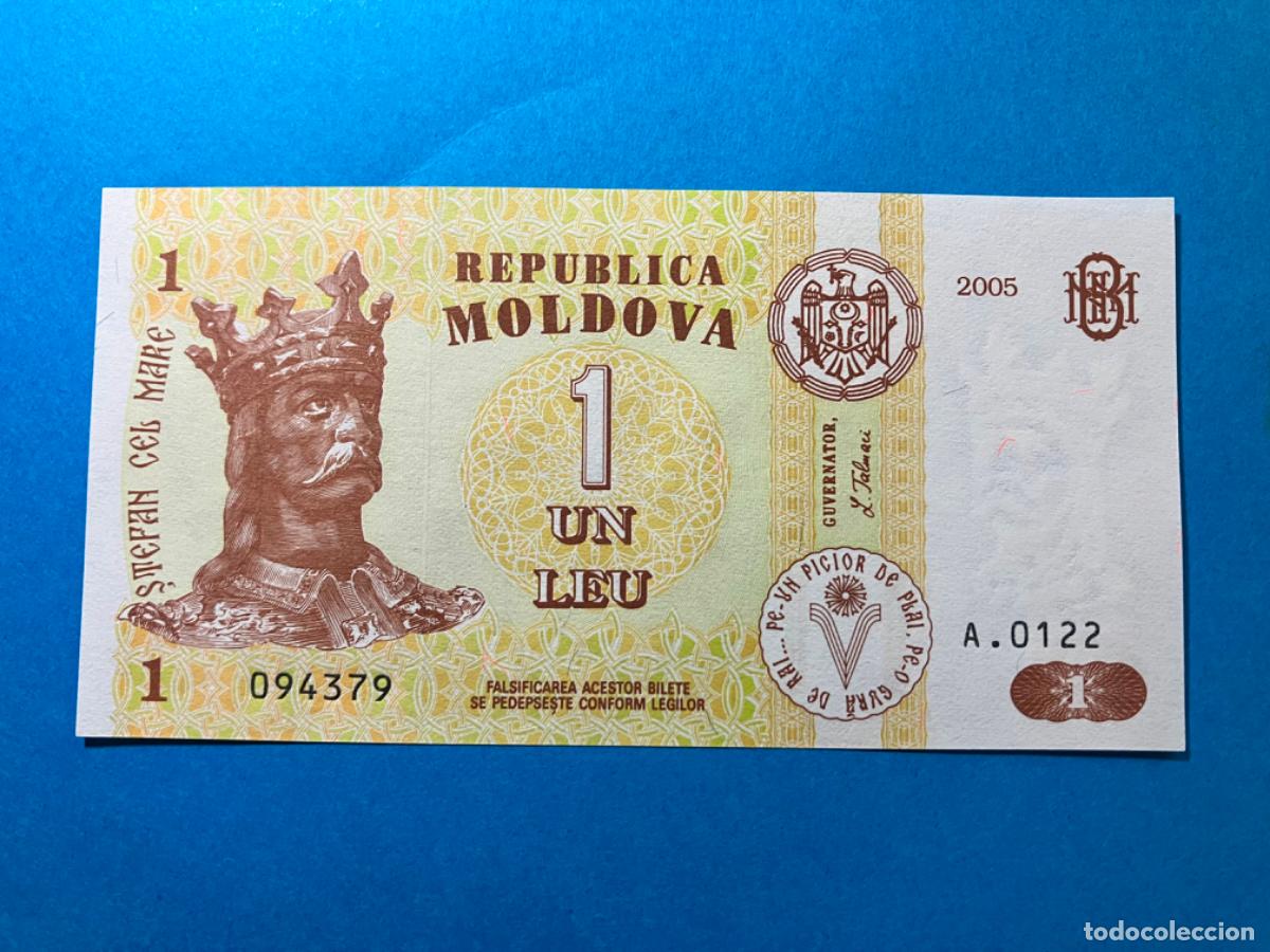 Billetes extranjeros: Moldavia - Billete 1 leu 2005 - sin circular - Foto 1