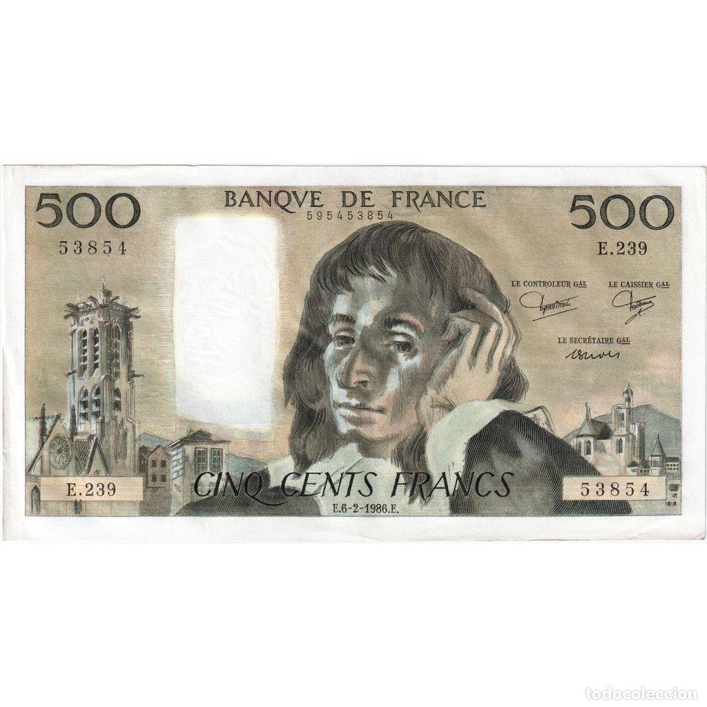 Billetes extranjeros: [#232541] Francia, 500 Francs, Pascal, 1986-02-06, E.239, EBC - Foto 1