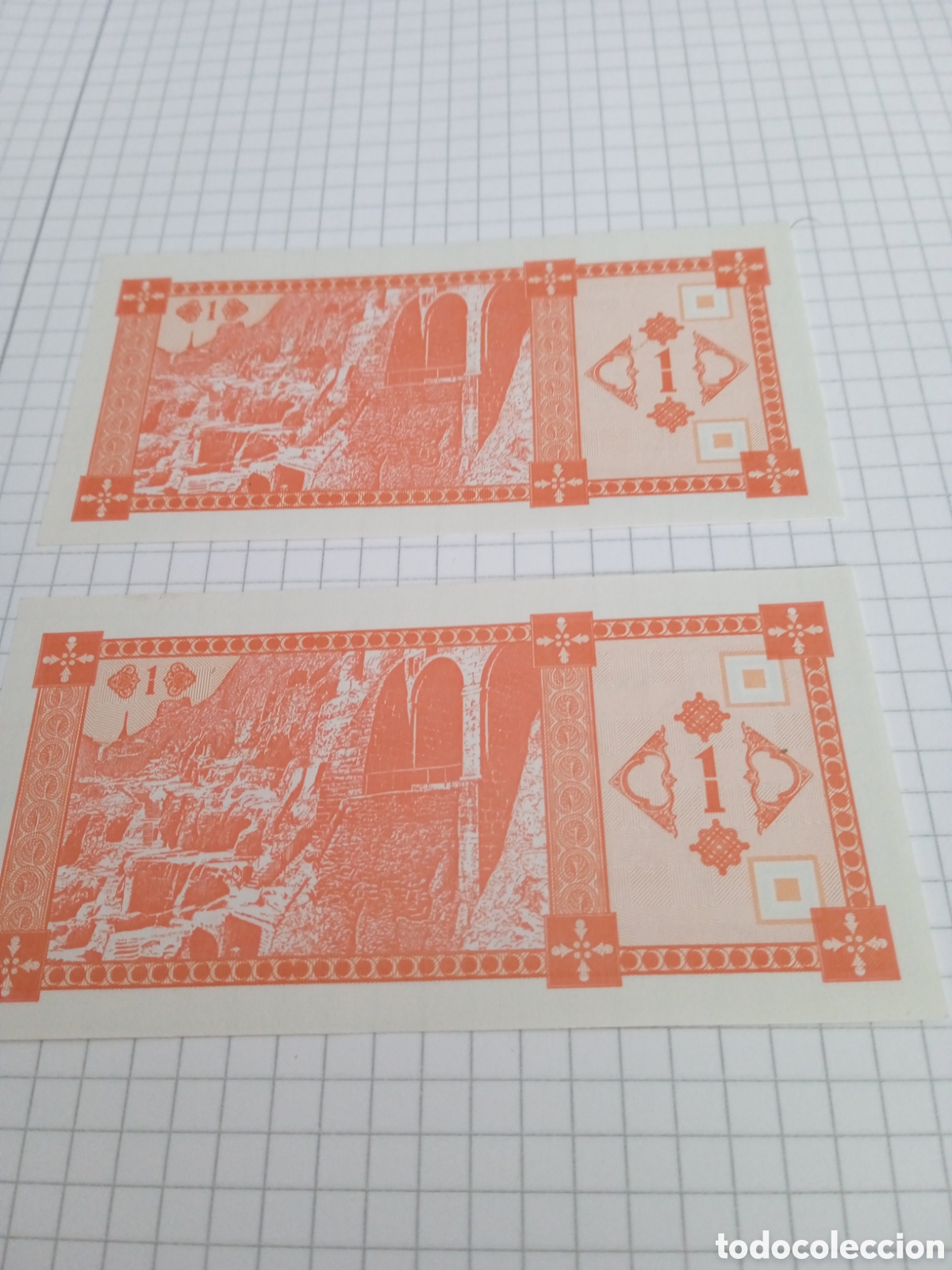 Billetes extranjeros: Billetes Georgia serie consecutiva - Foto 2