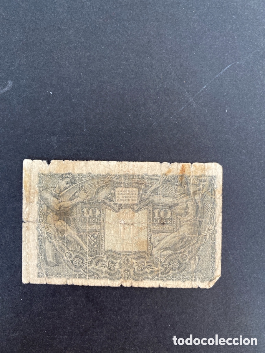 Billetes extranjeros: Billete de Italia 10 lire - Foto 2