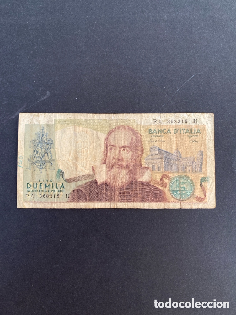 Billetes extranjeros: Billete de Italia 2000 lire - Foto 1