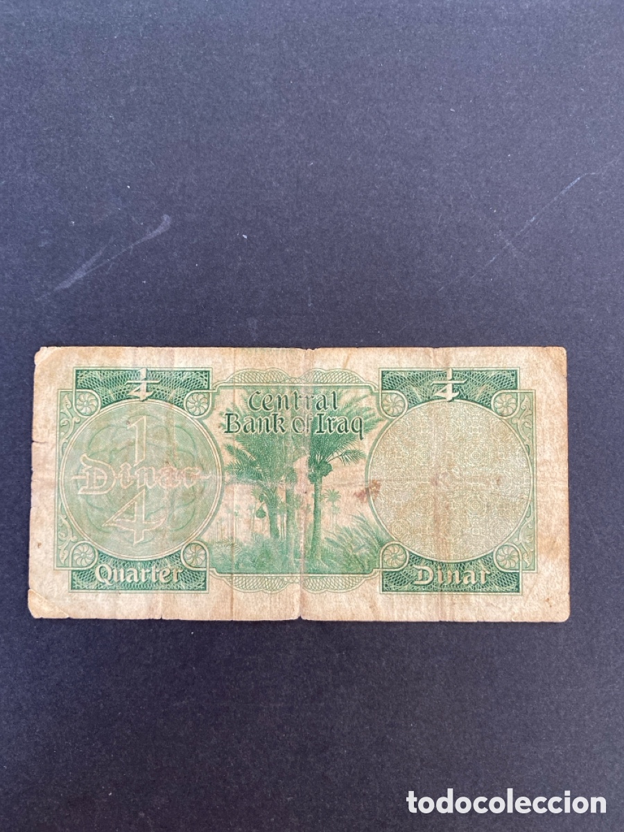 Billetes extranjeros: Billete de Iraq 1/4 dinar - Foto 2
