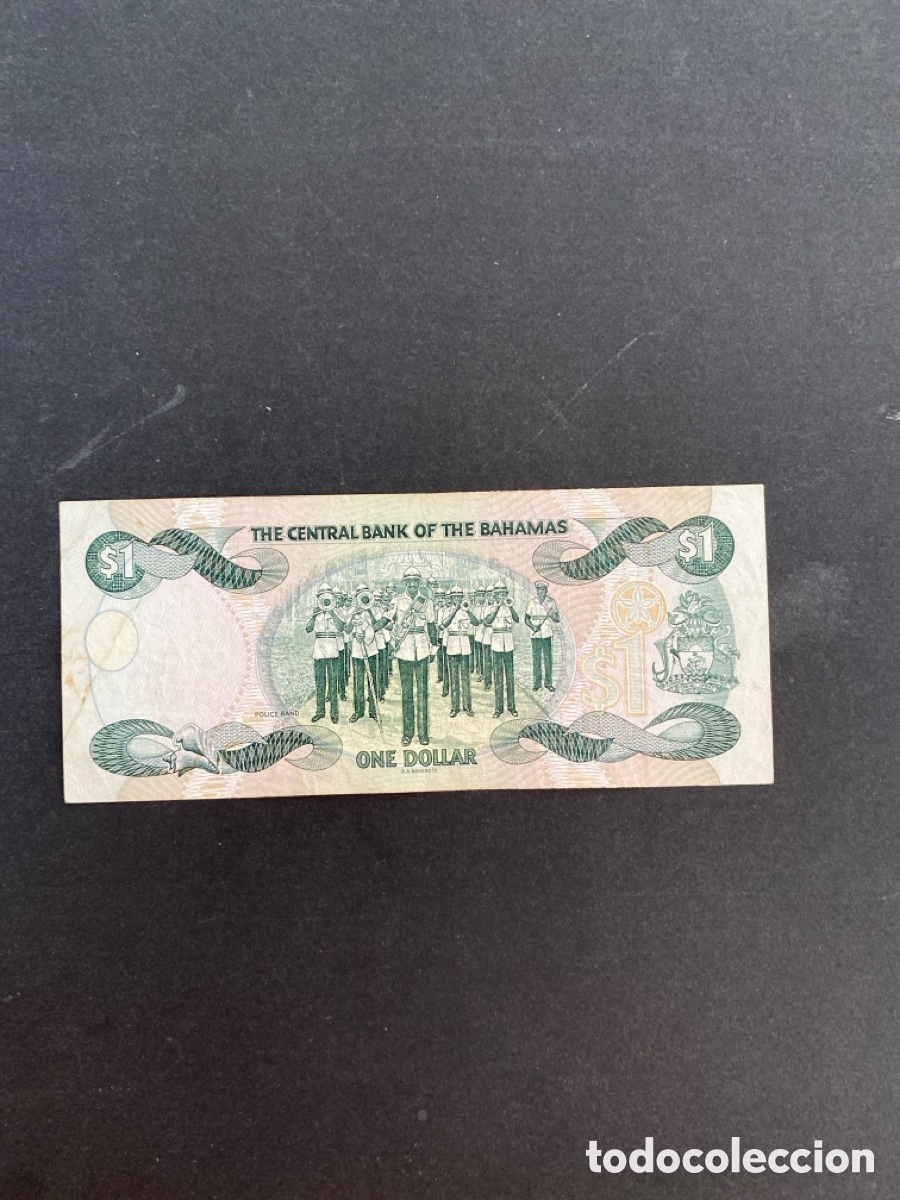 Billetes extranjeros: Billete de Bahamas 1 dollar - Foto 2