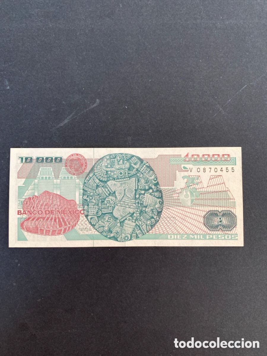 Billetes extranjeros: Billete de Mexico 10000 pesos - Foto 2