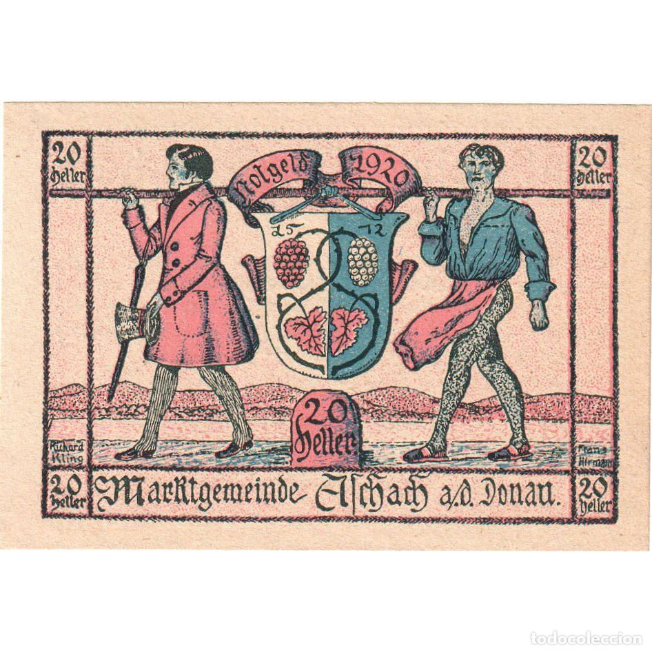 Billetes extranjeros: [#289828] Austria, Aschach, 20 Heller, SC - Foto 2