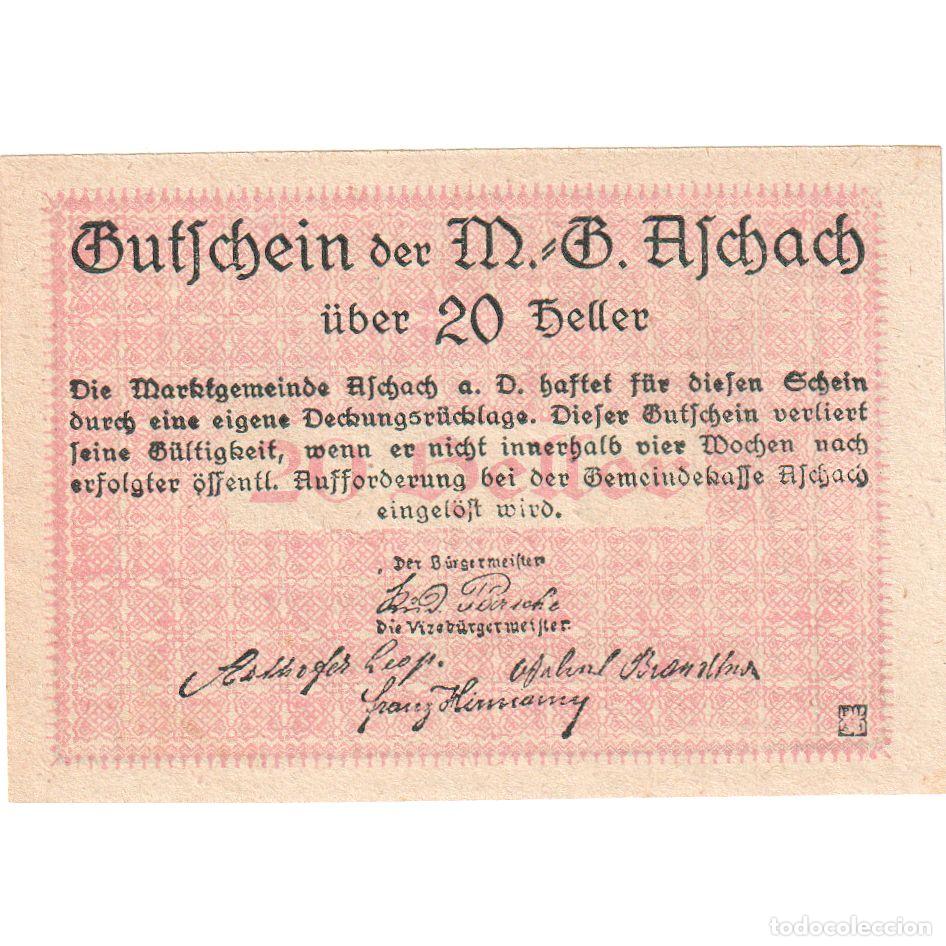 Billetes extranjeros: [#289828] Austria, Aschach, 20 Heller, SC - Foto 1