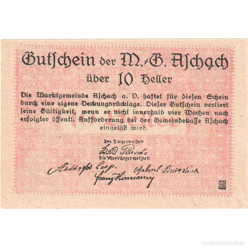 Billetes extranjeros: [#289829] Austria, Aschach, 10 Heller, SC - Foto 1