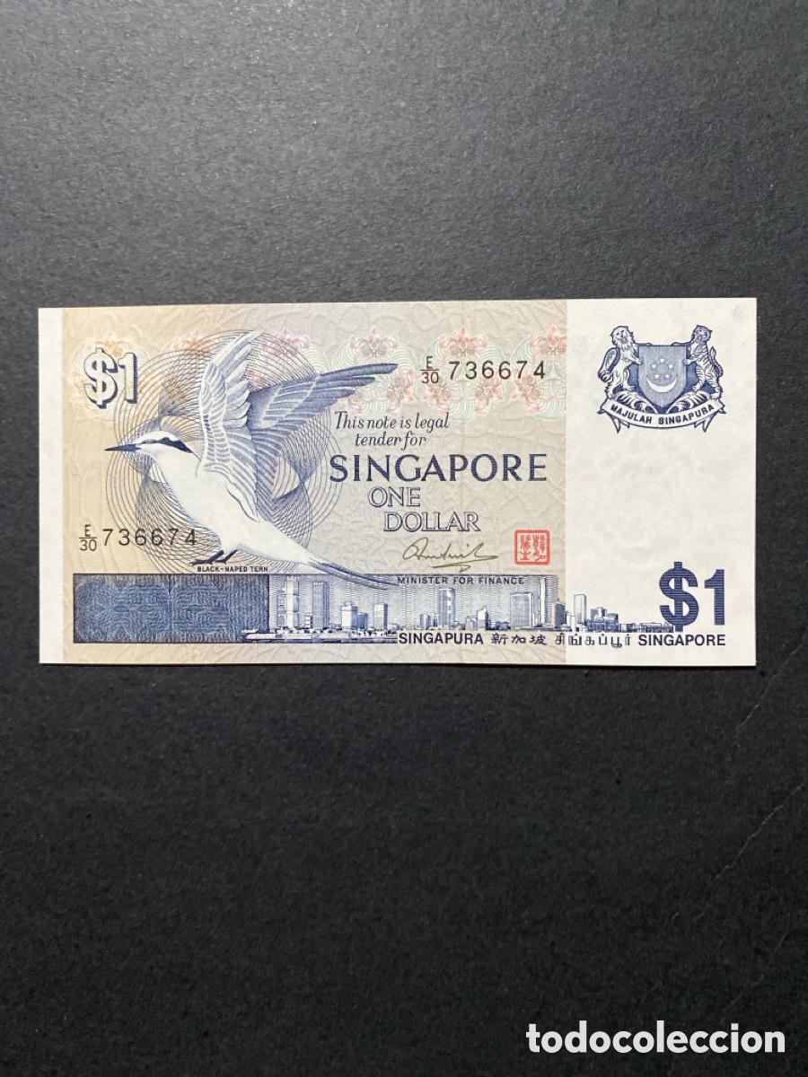 Billetes extranjeros: Billete de Singapur 1 d&oacute;lar - Foto 1