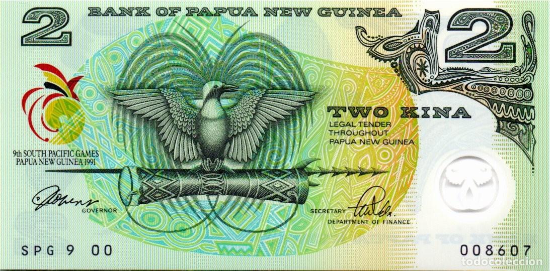 Billets internationaux: PAPUA N. G. 1991, 2 KINA, POLIMERO, P-12a, SC-UNC; 2 ESCANER