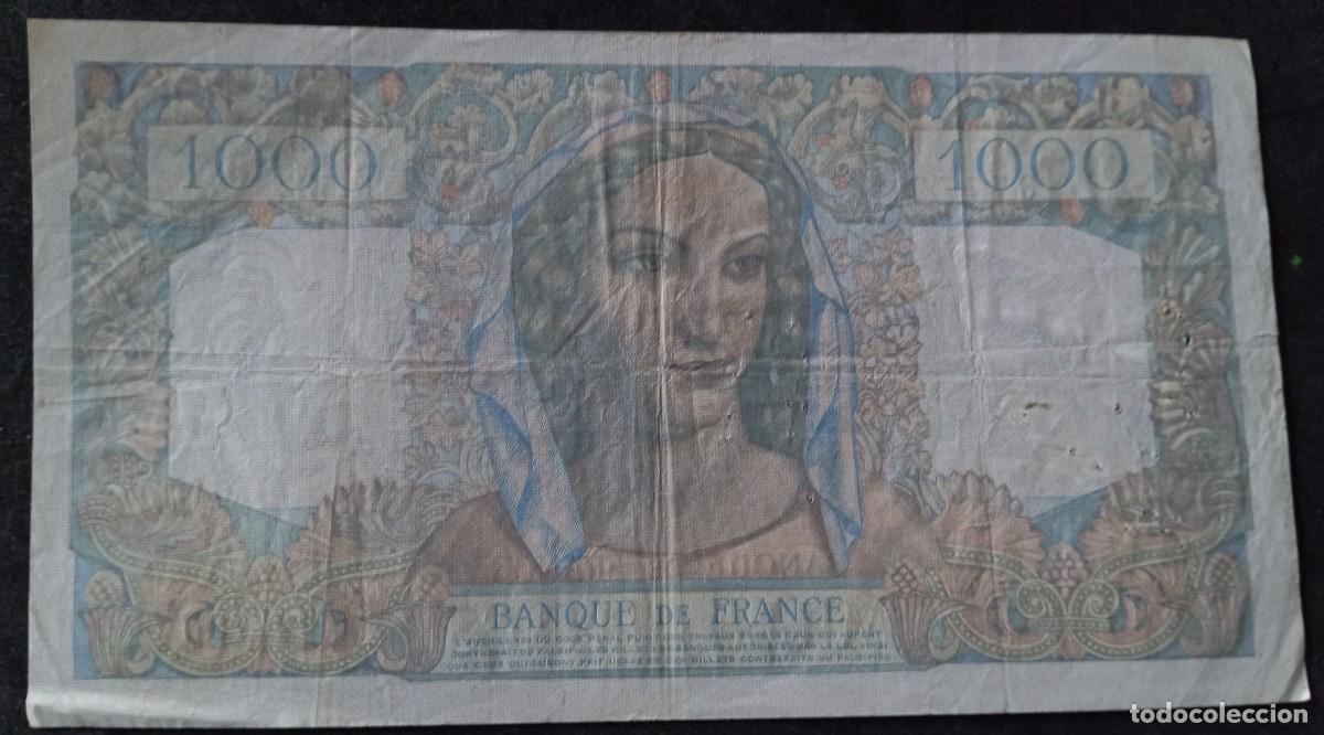 Billetes extranjeros: Francia 1000 francos 1949 pick 130B (BC+) - Foto 2
