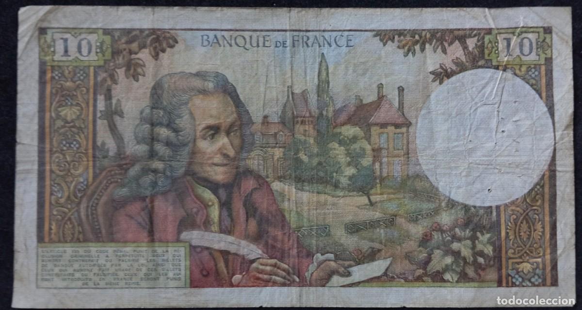 Billetes extranjeros: Francia 10 francos 1973 pick 147D (BC+) - Foto 2