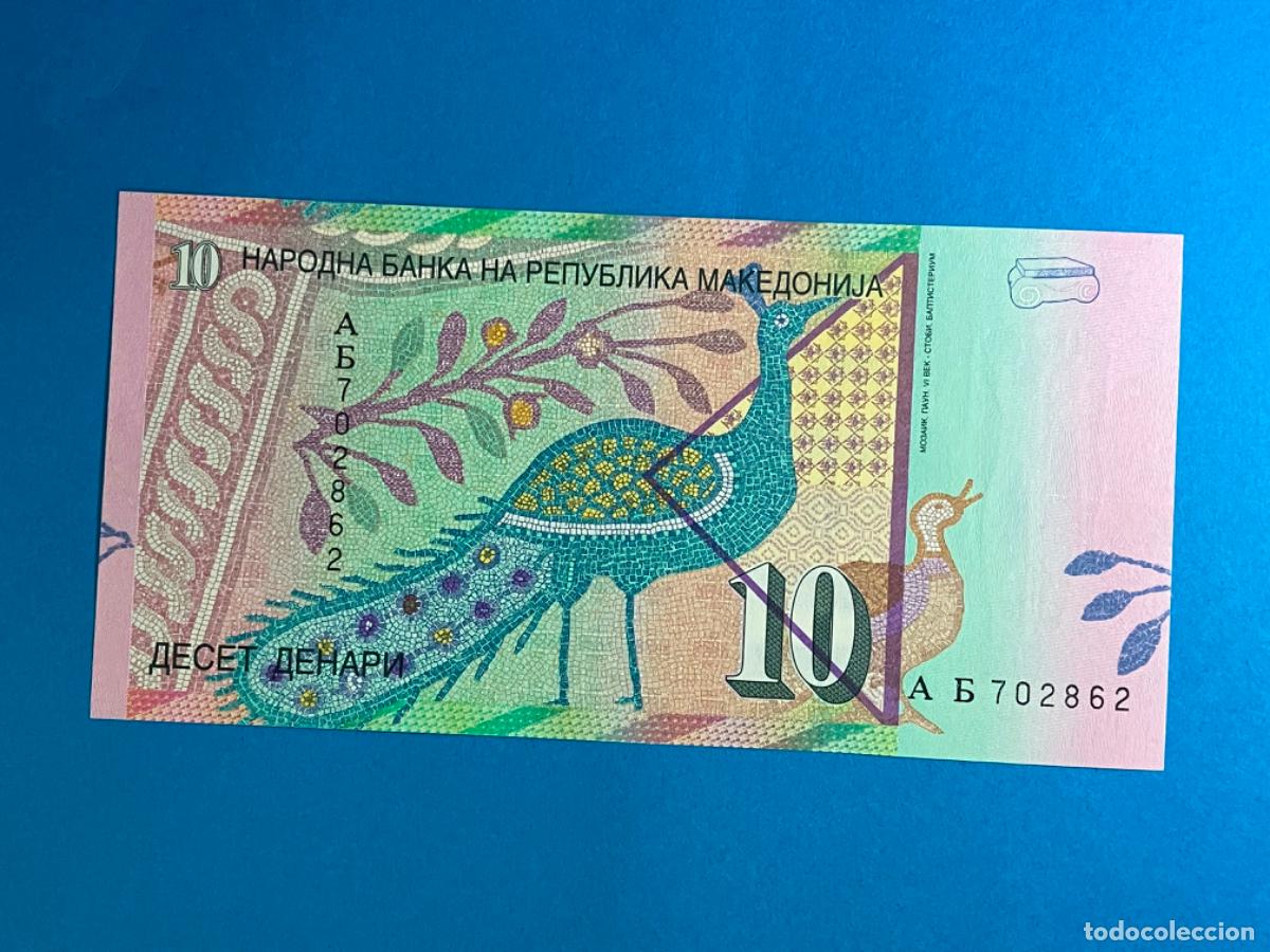 Billetes extranjeros: Macedonia - Billete 10 denari - sin circular - Foto 2