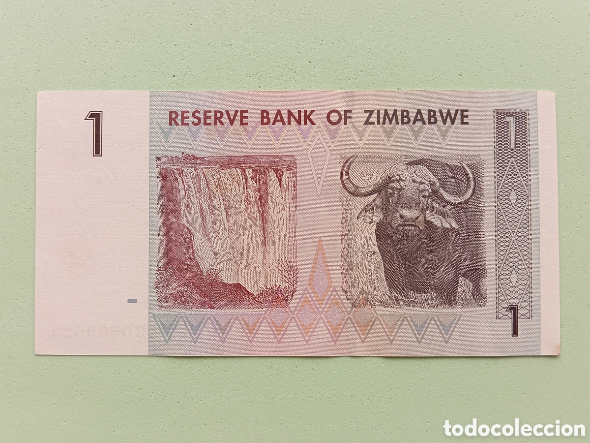Billetes extranjeros: 1 Dollar Zimbabue. 2007 - Foto 2