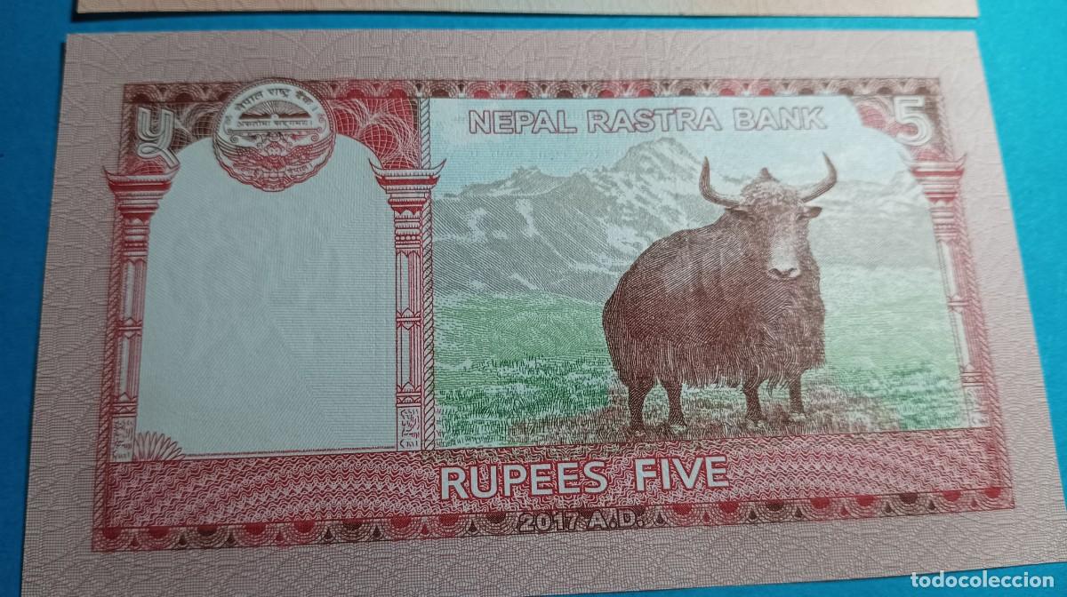 Billetes extranjeros: NEPAL - 5 RUPIAS 2017 P76 - Foto 2
