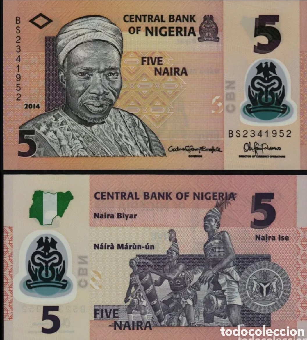 Billetes extranjeros: Billete nigeria polimero