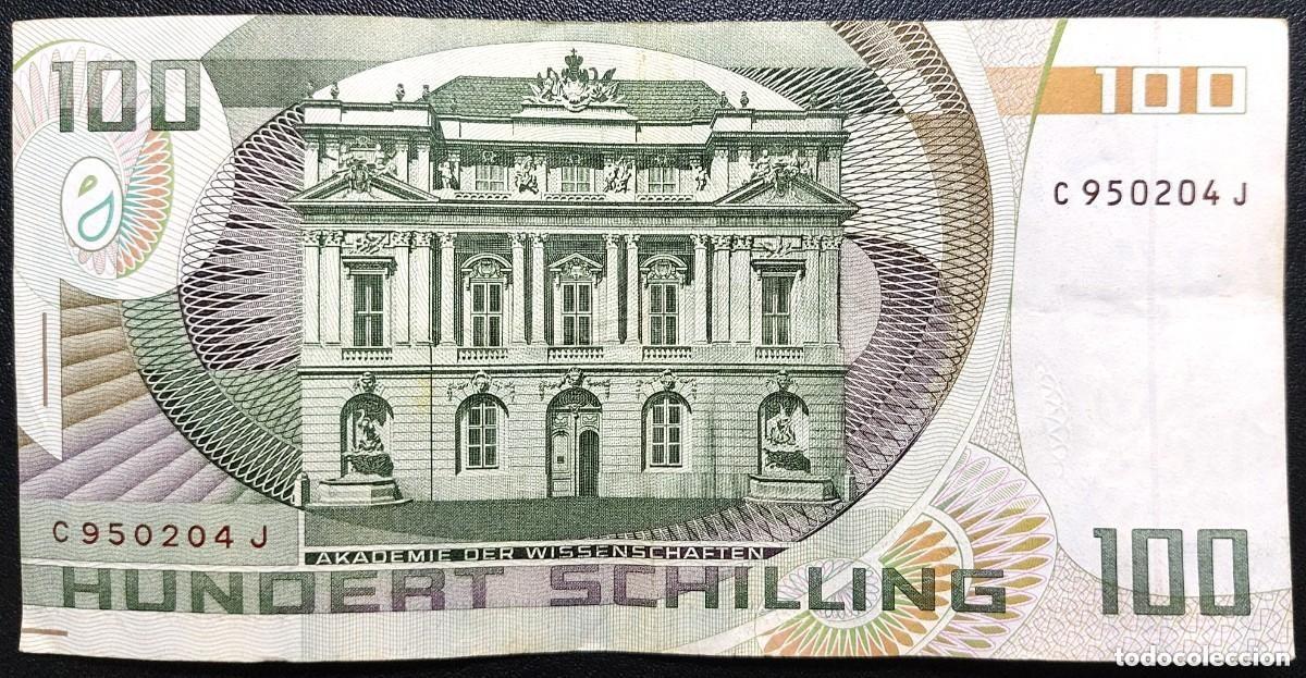 Billetes extranjeros: AUSTRIA 100 Chelines 1984 Pick.150 (MBC+) - Foto 2