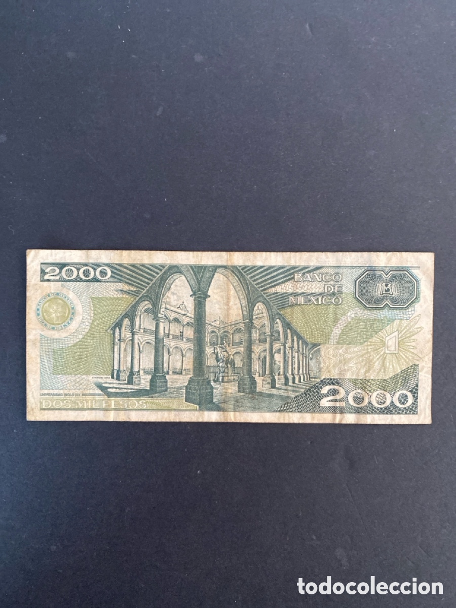 Billetes extranjeros: Billete de Mexico 2000 mil pesos - Foto 2