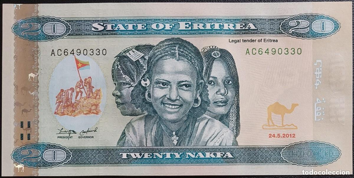 Billetes extranjeros: ERITREA 20 Nakfa 2012 P.13 (S/C) Nuevo - Foto 1