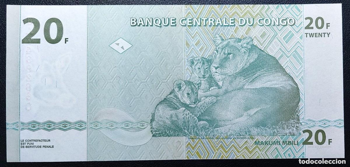 Billetes extranjeros: CONGO Billete de 20 Francos 2003 Pick.94 (S/C) - Foto 2