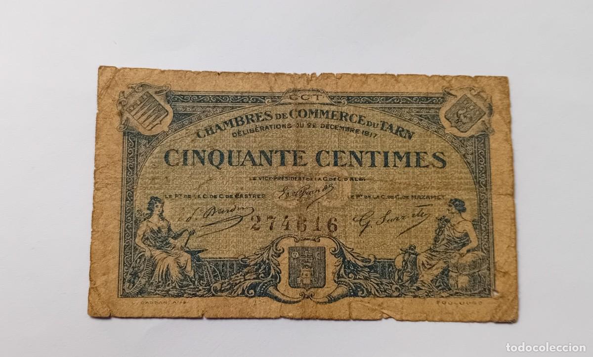 Internationale Banknoten: 50 CENTIMOS 1917 CHAMBRE DE COMMERCE DU TARN.