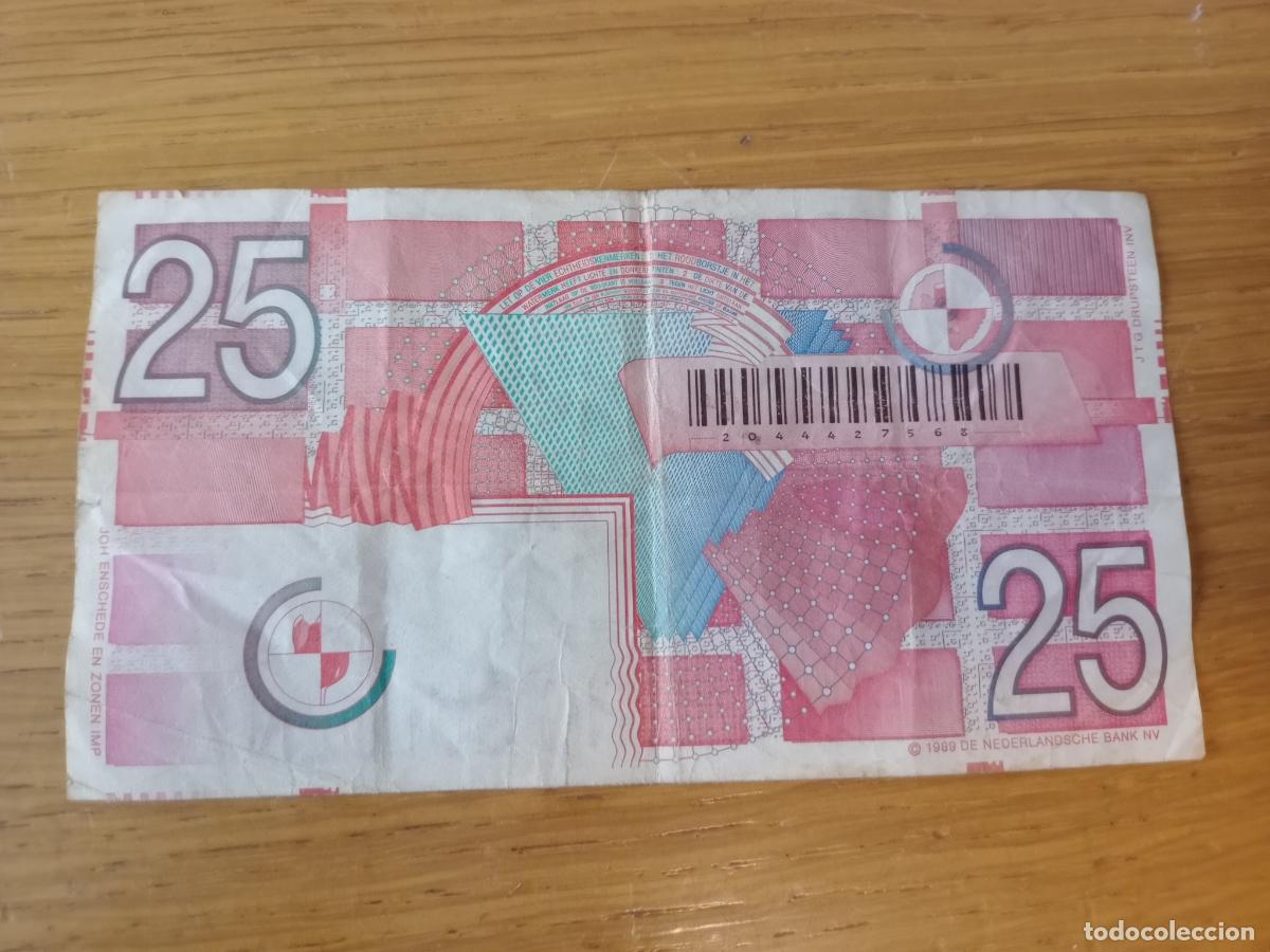 Billetes extranjeros: HOLANDA 25 GULDEN DEL A&Ntilde;O 1989 - Foto 1