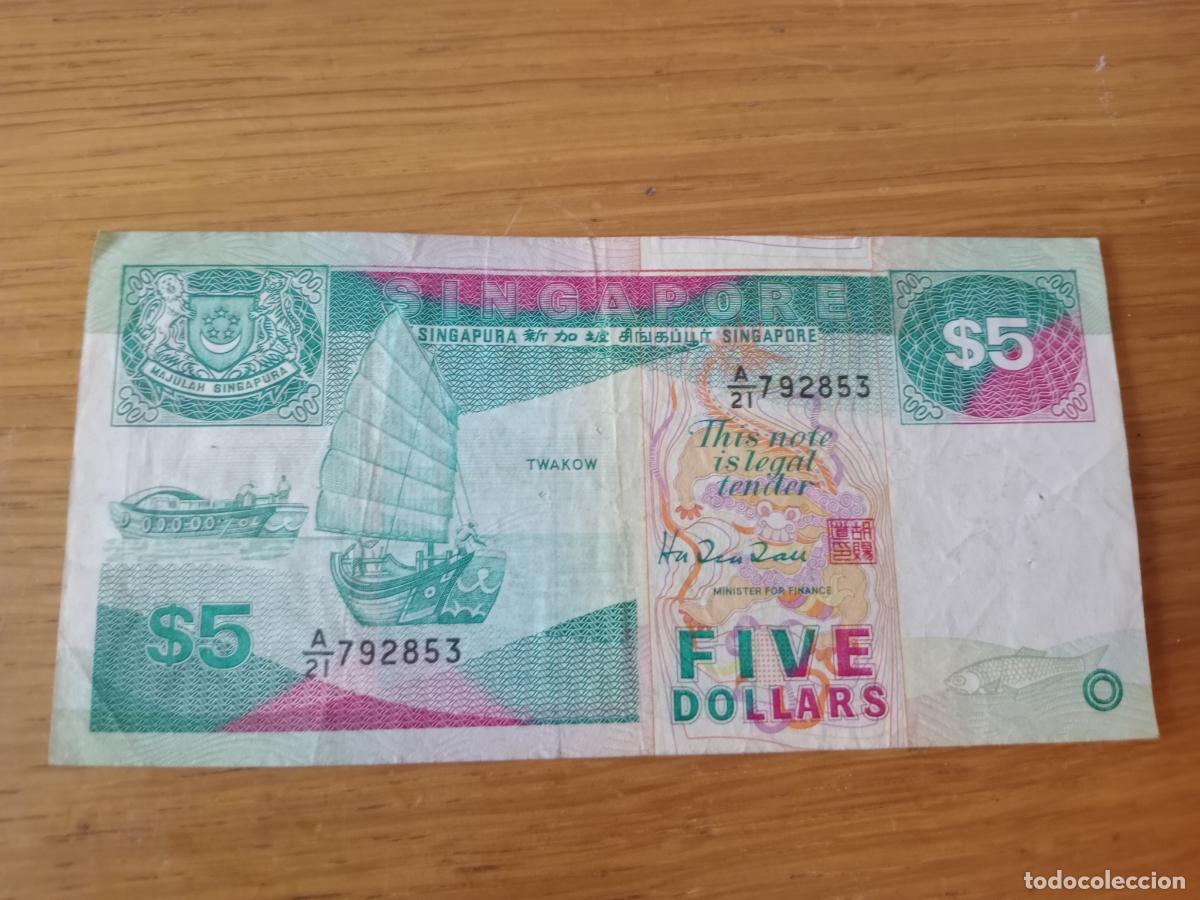 Billetes extranjeros: 5 DOLARES SINGAPUR 1997 - Foto 1