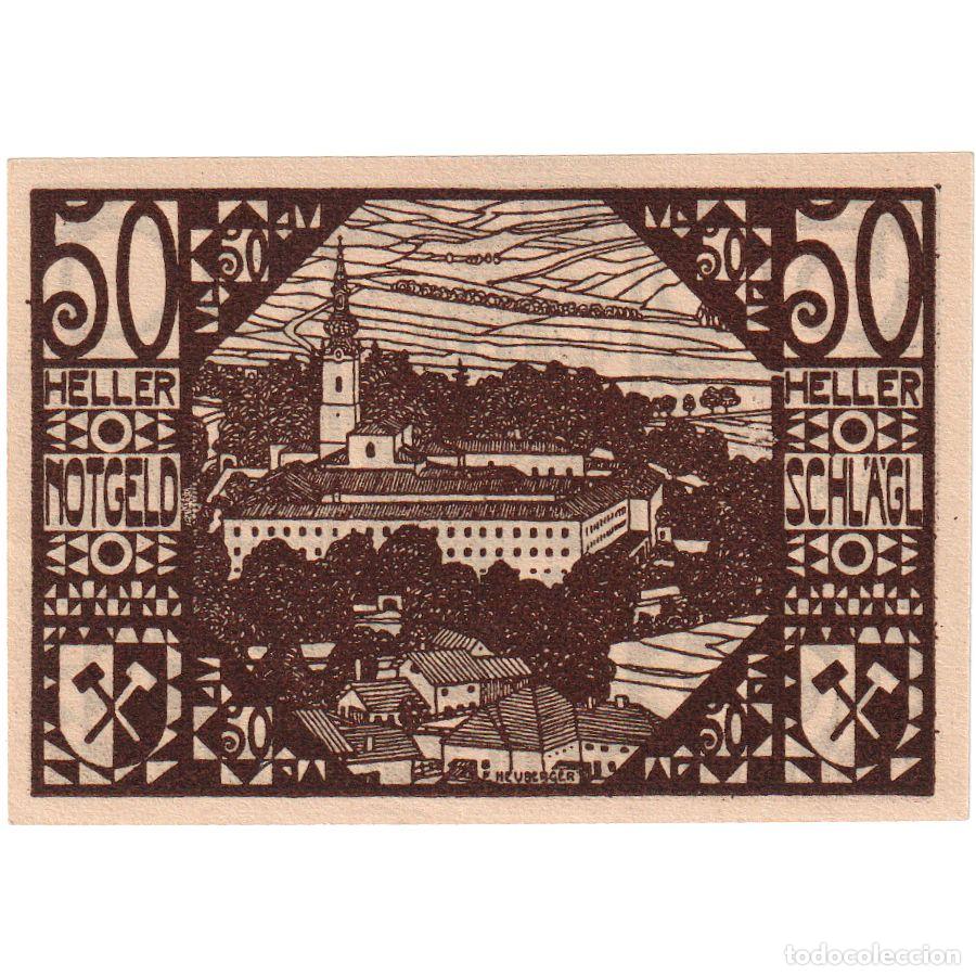 Billetes extranjeros: [#1241499] Austria, Schl&auml;gl, 50 Heller, SC - Foto 2