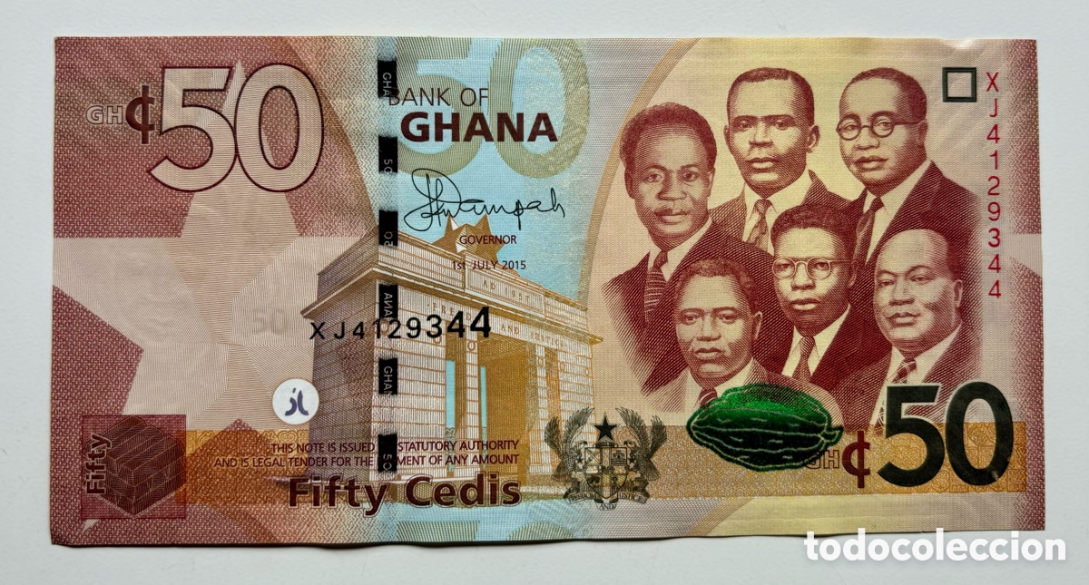 Billetes extranjeros: Billete GHANA 50 Cedis 2015 - Foto 1