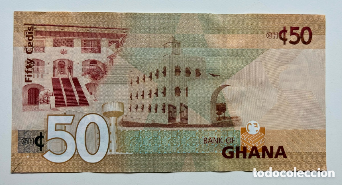 Billetes extranjeros: Billete GHANA 50 Cedis 2015 - Foto 2