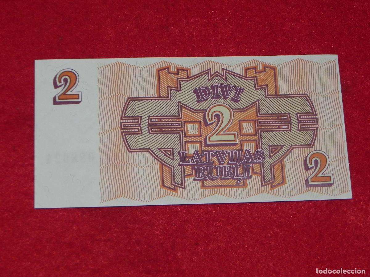 Billetes extranjeros: Billete de 2 rublos - Letonia - A&ntilde;o 1992 - Nuevo, Sin Circular. - Foto 2