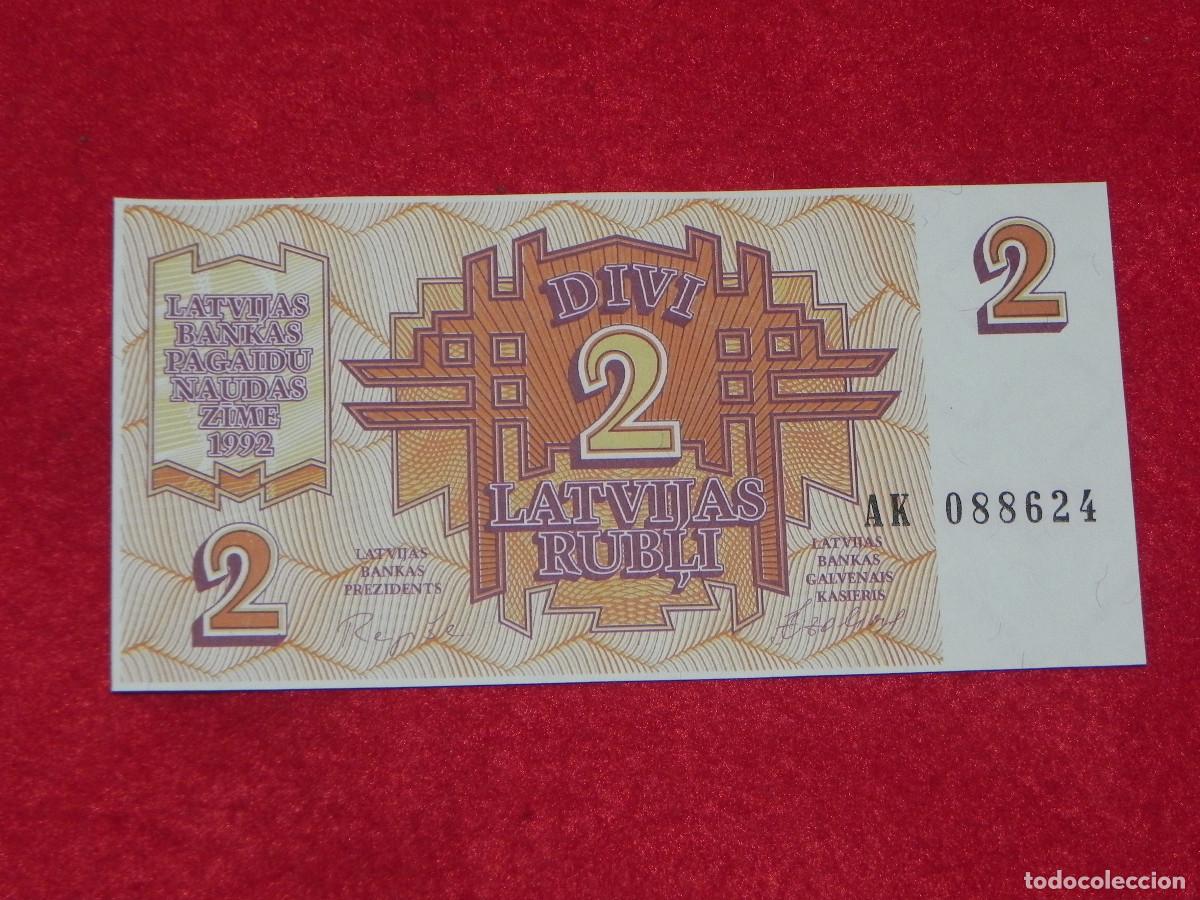 Billetes extranjeros: Billete de 2 rublos - Letonia - A&ntilde;o 1992 - Nuevo, Sin Circular. - Foto 1
