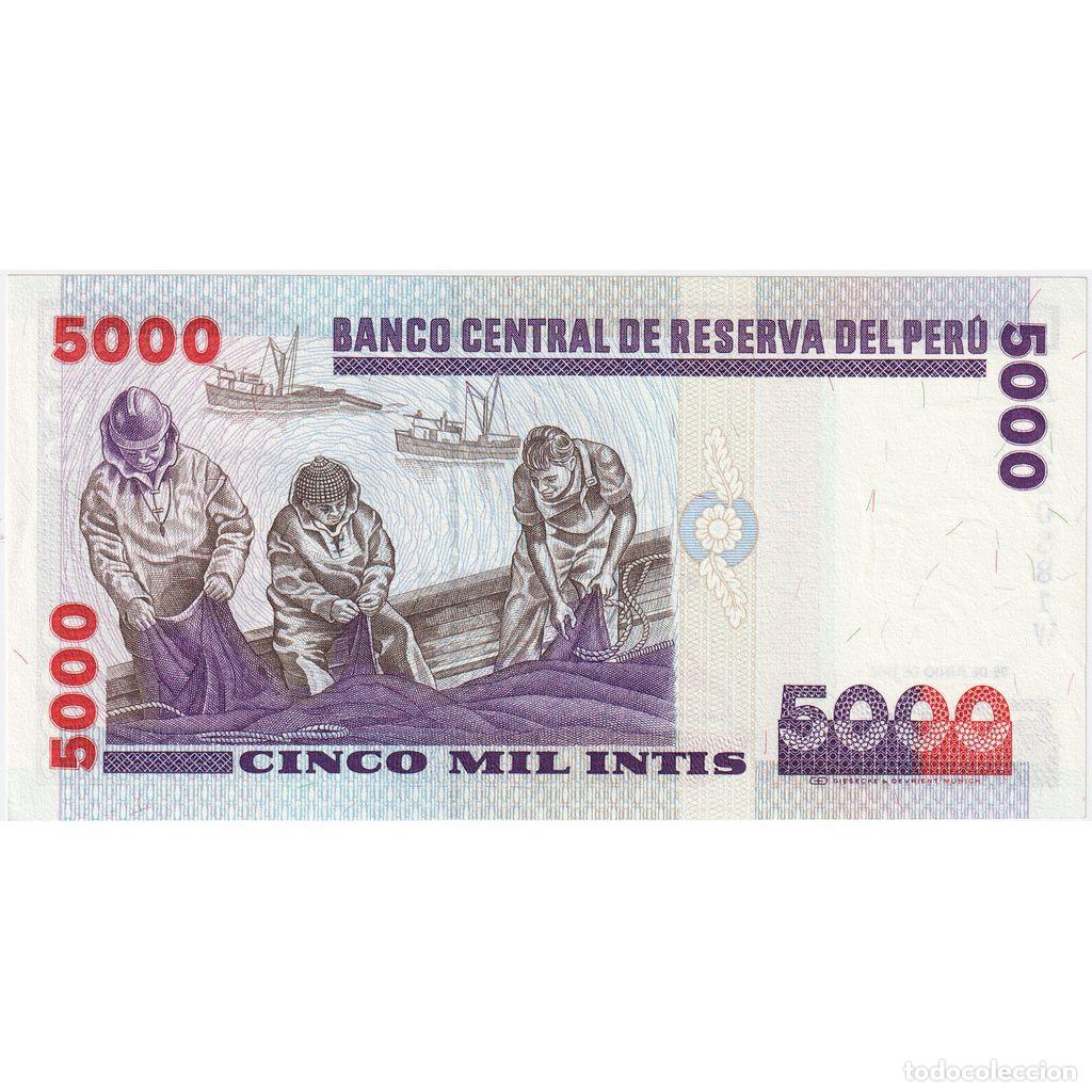 Billetes extranjeros: [#335081] Per&uacute;, 5000 Intis, 1988-06-28, UNC - Foto 2