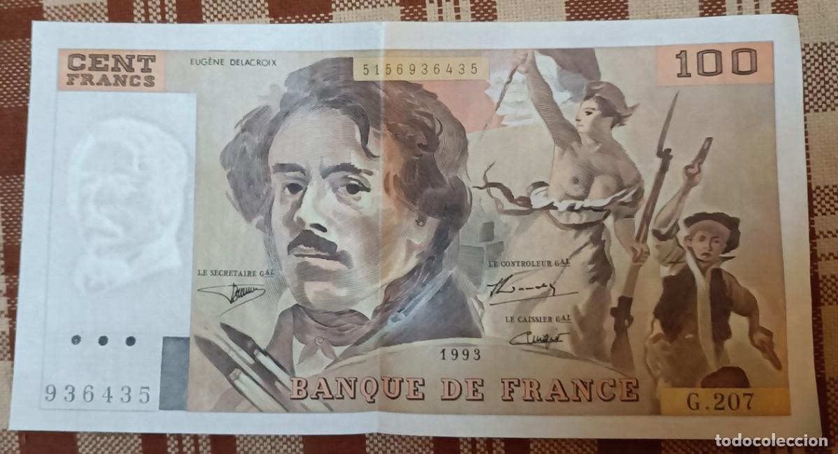 Billetes extranjeros: Billete de 100 francos franceses de 1993 - Foto 2