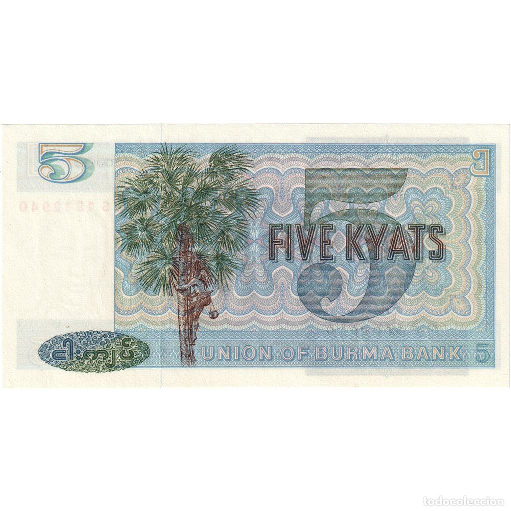 Billetes extranjeros: [#335186] Birmania, 5 Kyats, UNC - Foto 2