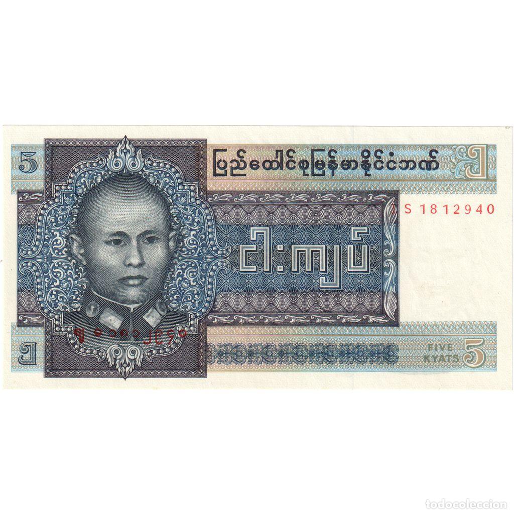 Billetes extranjeros: [#335186] Birmania, 5 Kyats, UNC - Foto 1