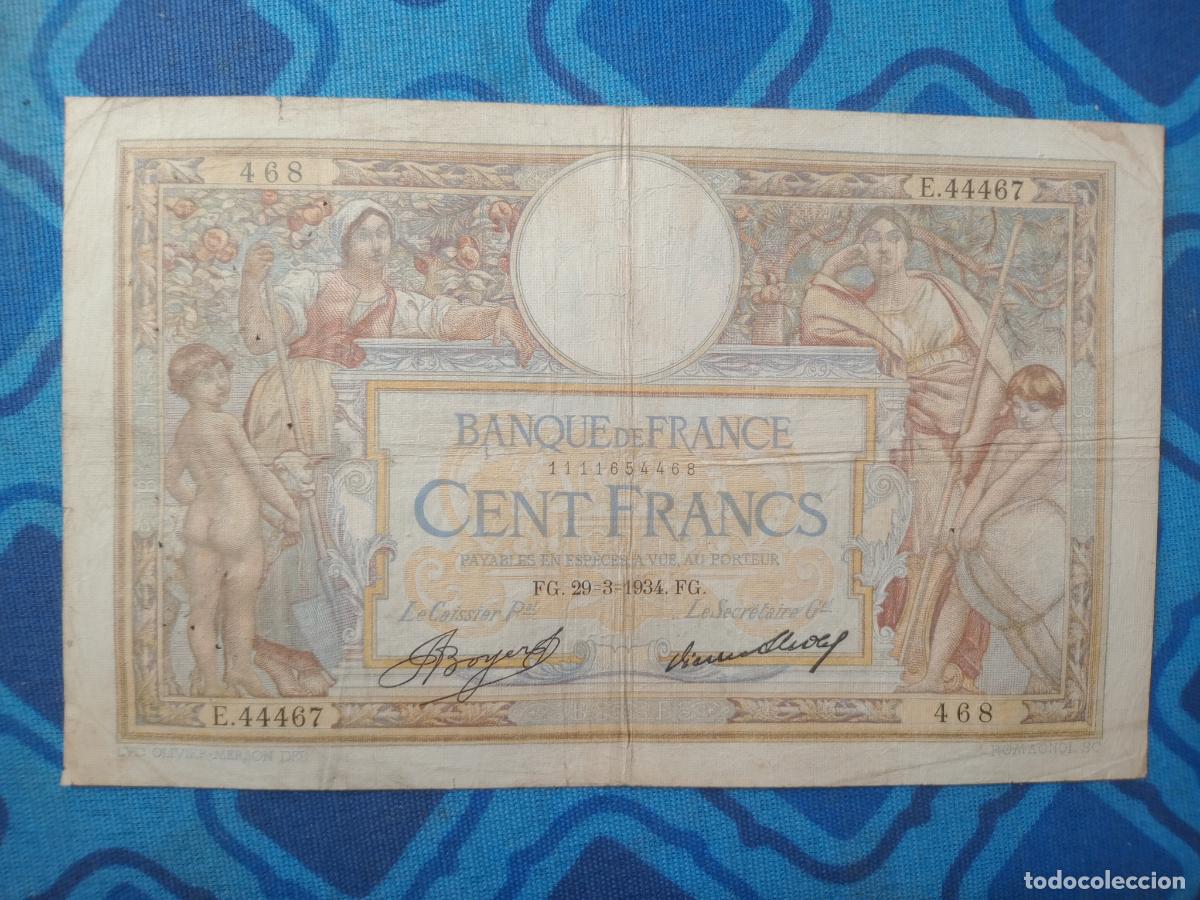 Billetes extranjeros: Francia. 100 francos de 1934 - Foto 1