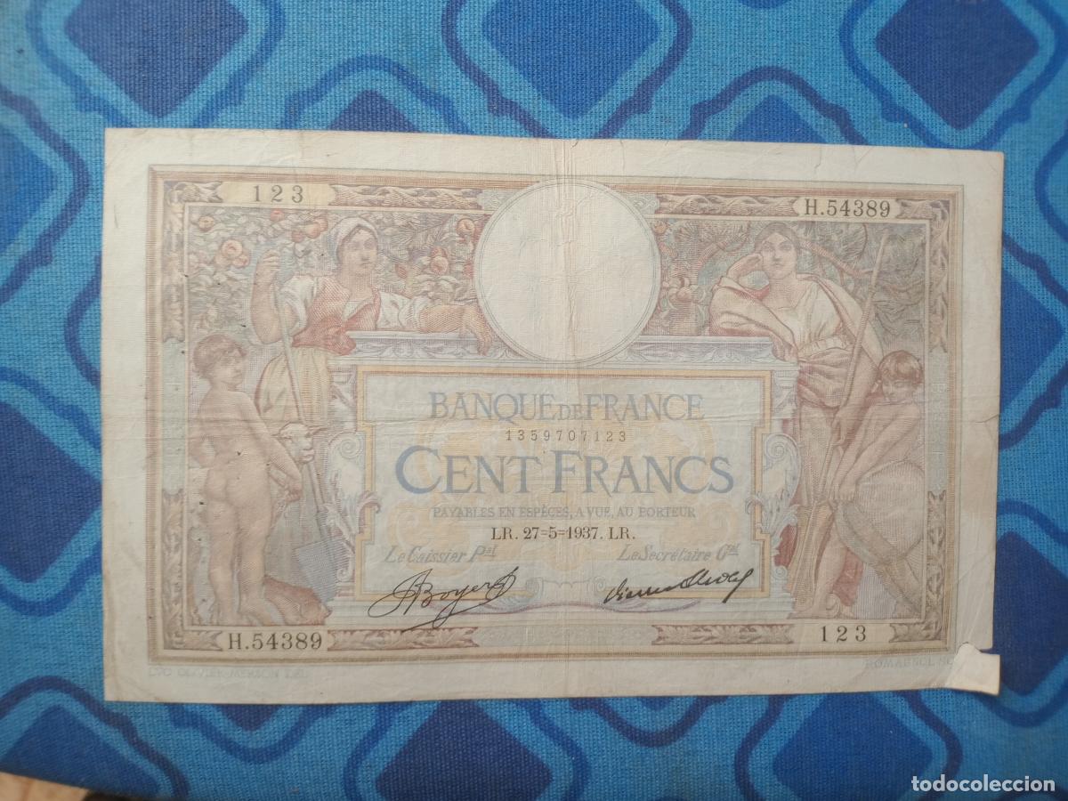 Billetes extranjeros: Francia. 100 francos de 1937 - Foto 1