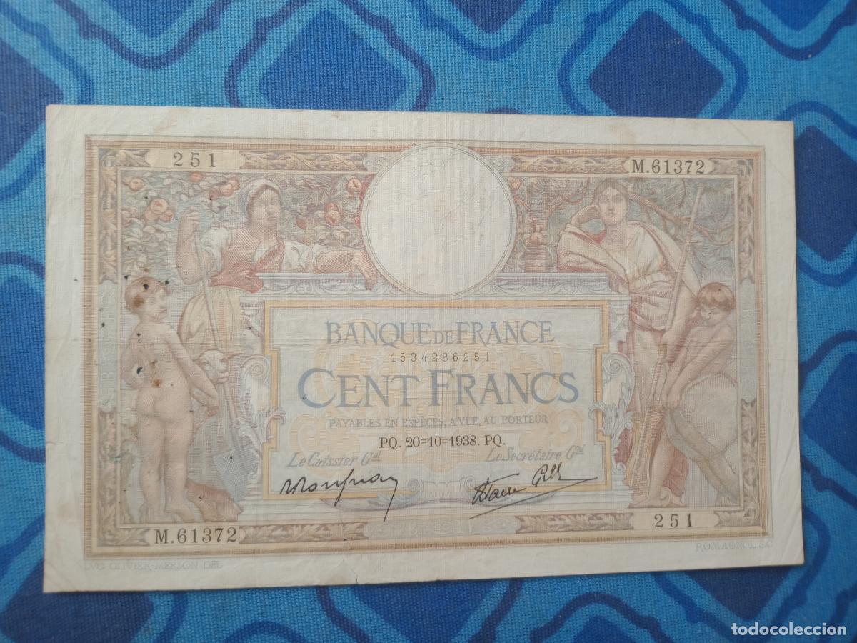Billetes extranjeros: Francia. 100 francos de 1938 - Foto 1